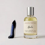 Girli extrait de parfum by Resemble Perfumes beside the designer fragrance that inspired it