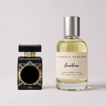 Greatness extrait de parfum by Resemble Perfumes beside the niche oud fragrance that inspired it