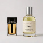 Homie extrait de parfum by Resemble Perfumes beside the designer fragrance that inspired it