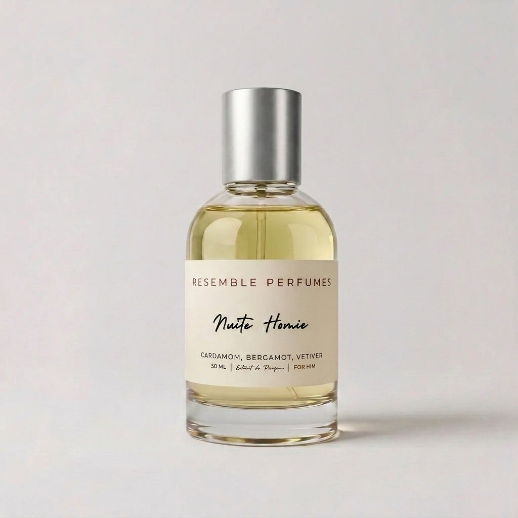 Nuite Homie 50 ml extrait de parfum by Resemble Perfumes, a cardamom, cedar and vetiver scent for men