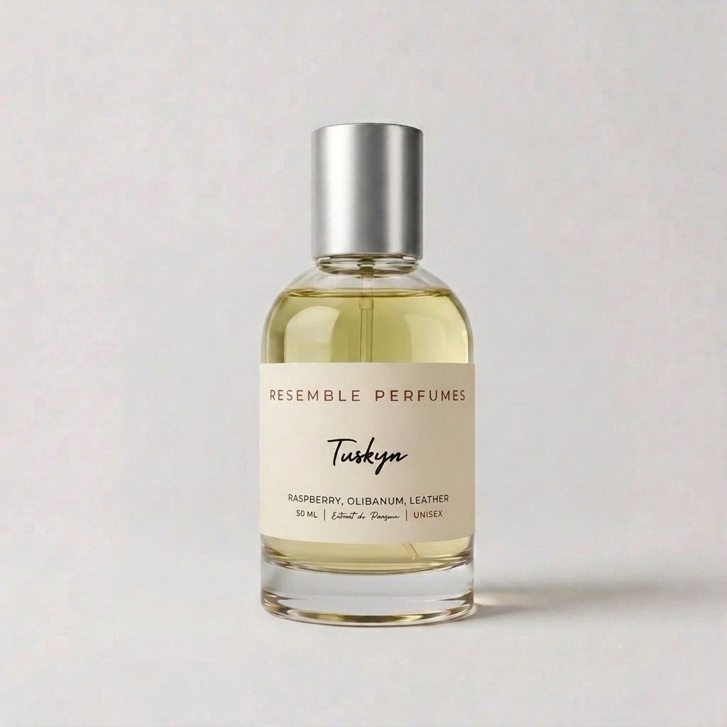 Tuskyn 50 ml extrait de parfum by Resemble Perfumes, a raspberry, olibanum and leather unisex scent