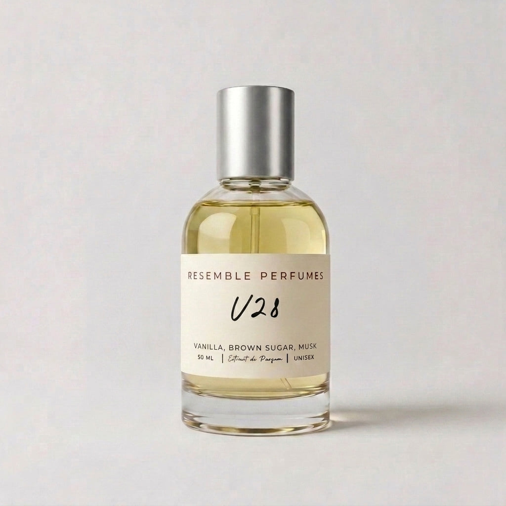 V28 50 ml extrait de parfum by Resemble Perfumes, a sweet vanilla and amber unisex scent